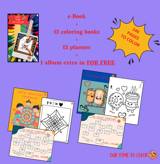 ENGLISH VERSION - The complete Bundle - Our time to color FULL Album Pack